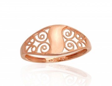 Gold ring #1100939(Au-R), Red Gold 585°, Size: 18.5, 1.42 gr.