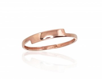 Gold ring #1100871(Au-R), Red Gold 585°, Size: 17, 0.48 gr.