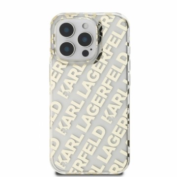 Karl Lagerfeld IML Electroplated Repeated Logo Case for iPhone 16 Pro Max Gold