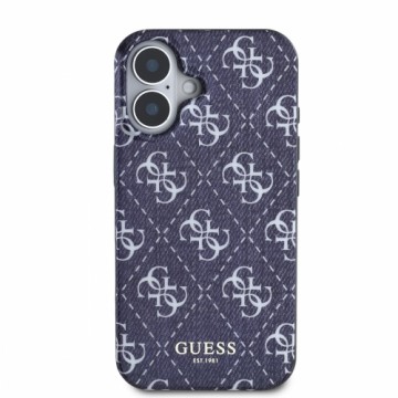 Guess IML Denim Effec MagSafe Case for iPhone 16 Dark Blue