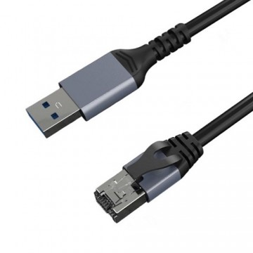 Extradigital Adapter Cable CAT6 UTP, USB3.0 Type-A to RJ45, 15m