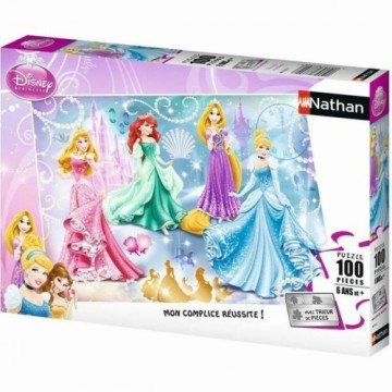 Головоломка Nathan Sparkling Princesses 36 x 26 cm 100 Предметы