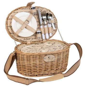 Picnic Basket Alexandra House Living Grey Natural wicker