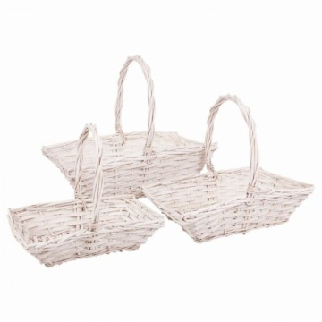 Basket set Alexandra House Living wicker Willow wood 3 Pieces