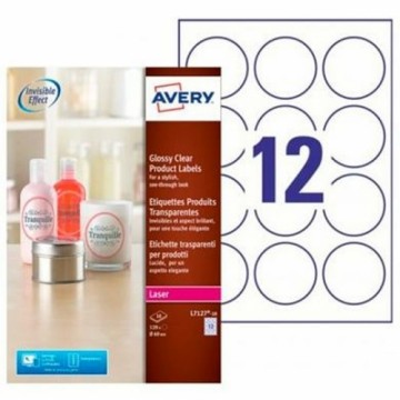 Клеи / Этикетки Avery L7127 Прозрачный 10 Листья ø 60 mm