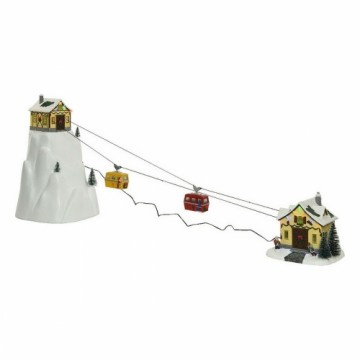 Bigbuy Christmas Ziemassvētku Nieciņš Snowy Adventures LED Licht Mūzika Scēna Silts balts 31,5 x 32,5 x 53 cm