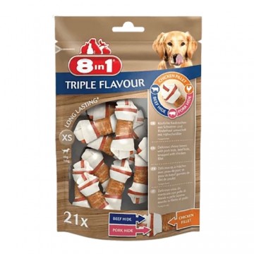 8 In 1 Pet Products Gmbh 8in1 kārums suņiem - kauls košļāšanai ar vistas fileju "Triple Flavour" XS 294 g N21