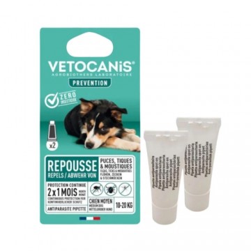 Vetocanis dabīgi pretinsektu repelenti pilieni suņiem (10-20kg) 2x3ml