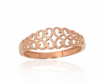 Gold ring #1101203(Au-R), Red Gold 585°, Size: 16.5, 1.24 gr.