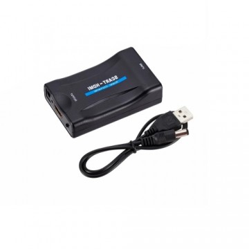 RoGer Adapter to Transfer SCART to HDMI Signal (+Audio) Black