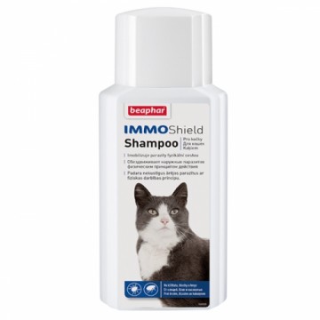 Pret blusām, ērcēm šampūns kaķiem - Beaphar IMMO Shield Shampoo Cat, 200 ml