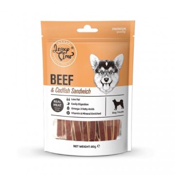 Yantai China Pet Foods Jerky Time Dogs Beef & Codfish Sandwich 80 g