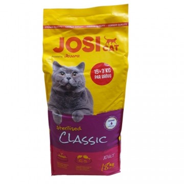 AKCIJA Josera P kaķiem JosiCat Sterilised Classic 18 kg (15+3)