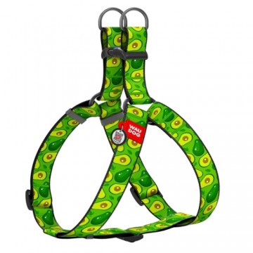 Collar WAUDOG Krūšu siksna-iemaukti suņiem ar QR pasi, "Avocado", XL, W 35 mm, A=B 70-100 cm