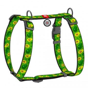 Collar WAUDOG Krūšu siksna-iemaukti suņiem ar QR pasi, "Avocado", M, W 20 mm, A=B 40-70 cm, 50-80cm