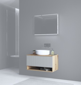 sink cabinet, AVIOLA SU-80, artisan oak / cashmere matt