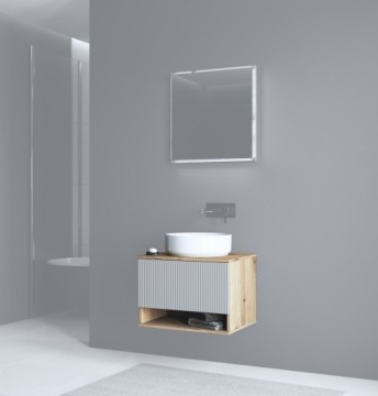 sink cabinet, AVIOLA SU-60, artisan oak / cashmere matt