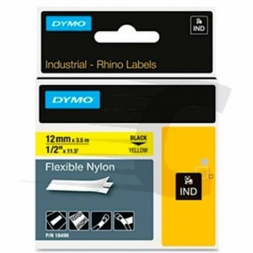 Laminated Tape for Labelling Machines Dymo ID1-12 Yellow Black 12 mm x 3,5 m