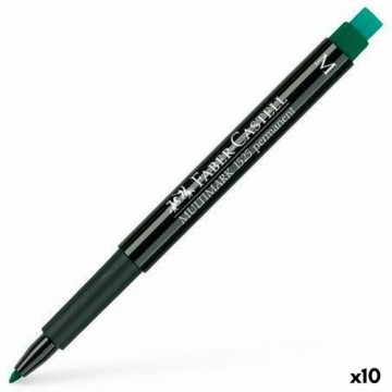 Permanentais marķieris Faber-Castell Multimark 1525 M Zaļš (10 gb.)