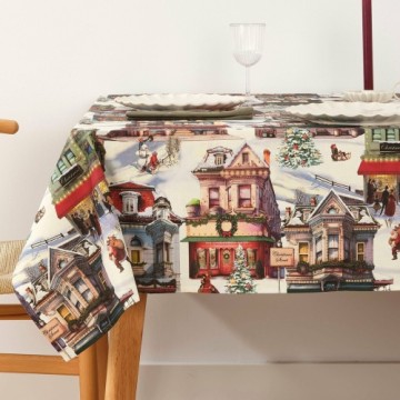 Stain-proof resined tablecloth Belum Christmas City Multicolour 100 x 150 cm