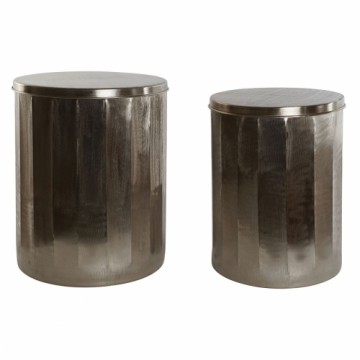 Set of 2 tables Home ESPRIT Golden Metal 42 x 42 x 52 cm