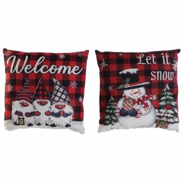 Cushion DKD Home Decor Christmas Multicolour Polyester 40 x 10 x 40 cm (2 Units)