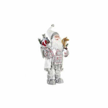 Christmas bauble DKD Home Decor Father Christmas White Red Grey PVC Wood 32 x 20 x 64 cm