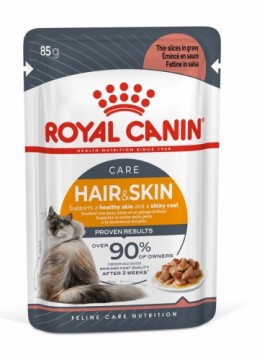 ROYAL CANIN Hair & Skin Care slices in gravy - wet cat food - 85g