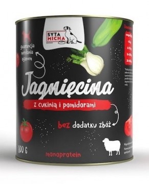 SYTA MICHA Lamb with tomatoes and zucchini - wet dog food - 800g