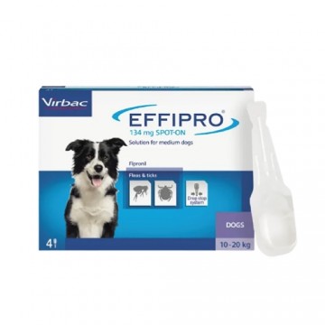 Virbac EFFIPRO 134 mg (10-20 kg) suņiem N4*