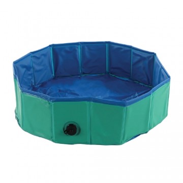 Flamingo FLMG peldbaseins dzīvniekiem saliekams Doggy Splash pool green/blue M 120x30 cm 31557