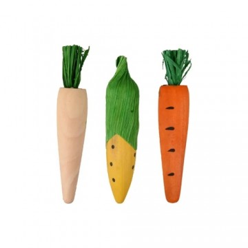 FLMG Rotaļlieta Grauzējiem no koka Sat Vikas Carrot Corn Yellow Nature Orange 3 gab. 2 10 cm 210253