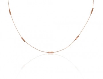 Gold necklace #1500057(Au-R), Red Gold 585°, length: 42 cm, 1.7 gr.