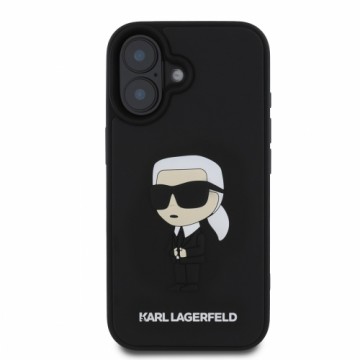 Karl Lagerfeld 3D Rubber Ikonik Case for iPhone 16 Black