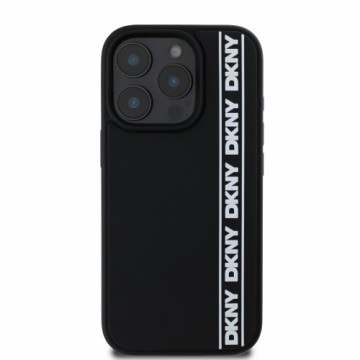 DKNY 3D Rubber Repeat Logo Line Case for iPhone 16 Pro Max Black