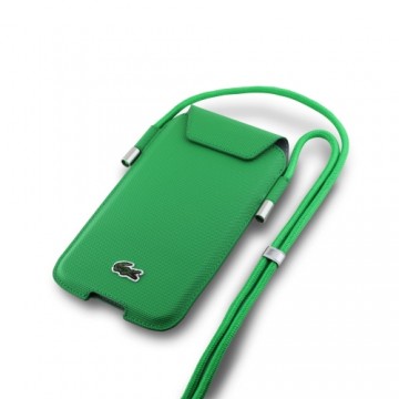 Lacoste PVC Iconic Petit Pique Phone Pouch XL Green