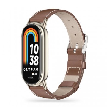 Tech-Protect Leatherfit strap for Xiaomi Smart Band 8 | 8 NFC - brown