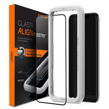 TEMPERED Spigen ALM GLASS FC IPHONE 11 BLACK