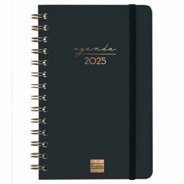 Diary Finocam ALMA Black 11,7 x 18,1 cm 2025