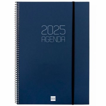 Diary Finocam OPAQUE Blue A4 21 x 29,7 cm 2025