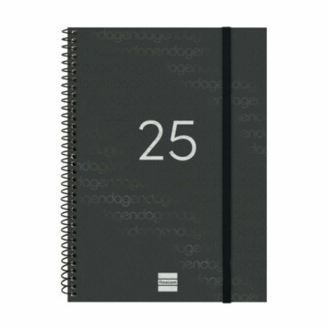 Diary Finocam YEAR Black A5 15,5 x 21,2 cm 2025