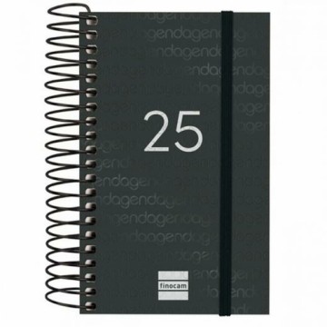 Diary Finocam YEAR Black Mini 7,9 x 12,7 cm 2025