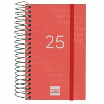 Diary Finocam YEAR Red Mini 7,9 x 12,7 cm 2025