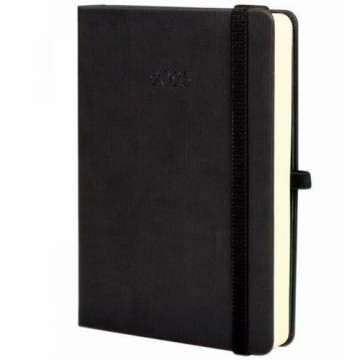 Diary Finocam MINIMAL Black 11,8 x 16,8 cm 2025