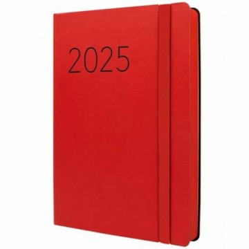 Diary Finocam FLEXI Red A5 14,8 x 21 cm 2025 Smooth