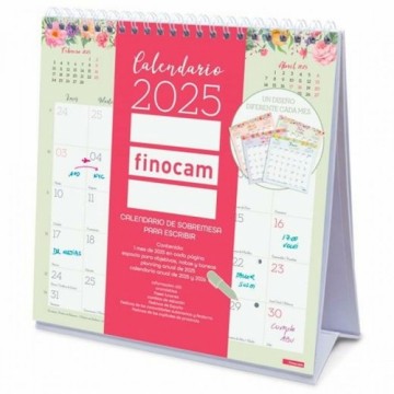 Desktop Calendar Finocam DESIGN Multicolour Paper 19 x 19 cm 2025