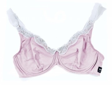 La Bebe™ Lingerie Bio Cotton Art.153797 Pink Бюстгальтер для кормления с отстёгивающейся мягкой чашкой и стабильной поддержкой груди