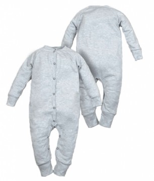 La Bebe™ NO Baby Romper Art.102449 Grey Ползунки из 100% мягкого хлопка с длинным рукавом