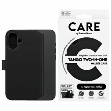 CARE by PanzerGlass Feature Tango 2in1    Wallet iPhone 16 Plus 6.7" MagSafe czarny|black 1331