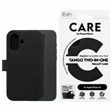 CARE by PanzerGlass Feature Tango 2in1    Wallet iPhone 16 6.1" MagSafe czarny|black 1329